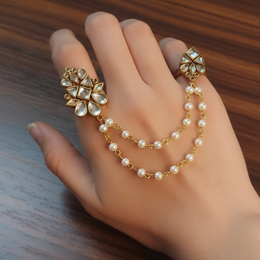 Double Ring - 2 Layer Chain (left hand)