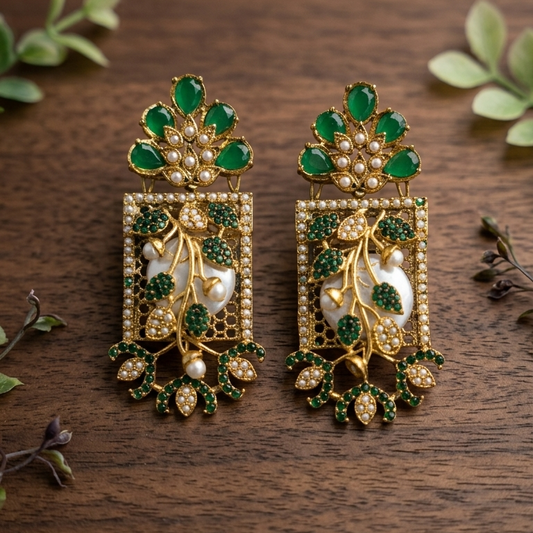 Nooré Zehra – Turkish Inspired Earrings (Green)