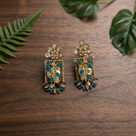 Nooré Zehra – Turkish Inspired Earrings (Ferozi)