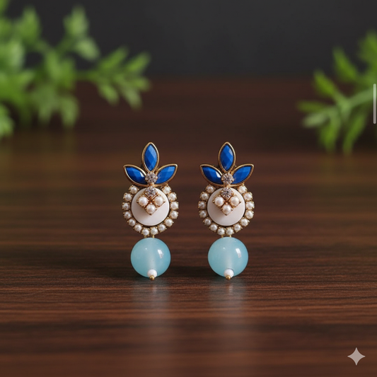 Mother of Pearl Earring - Blue