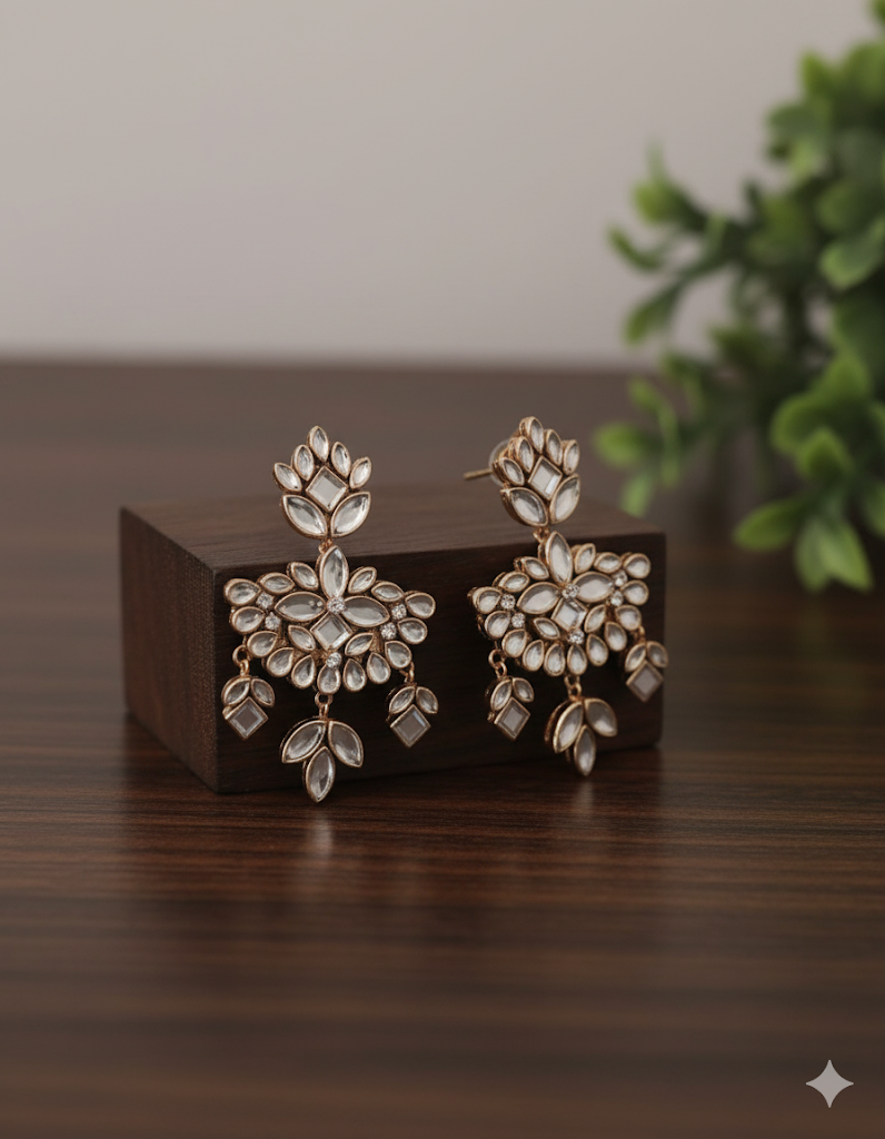 Heritage kundan earrings