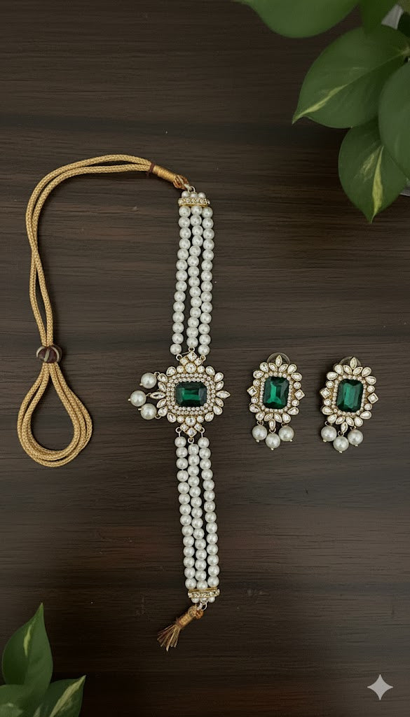 Emerald Green Choker Set