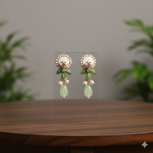 Mother of Pearl Earring - Green