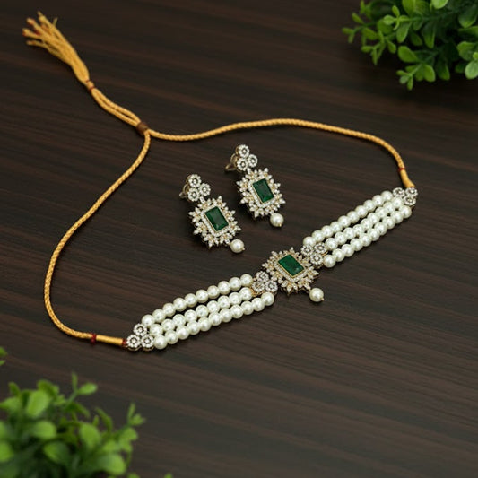 Ottoman Emerald Crown Choker Set