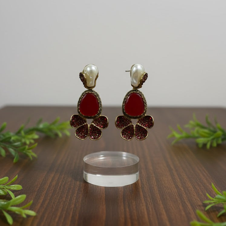 Sultan Ruby Aura – Mehroon Turkish Choker Set