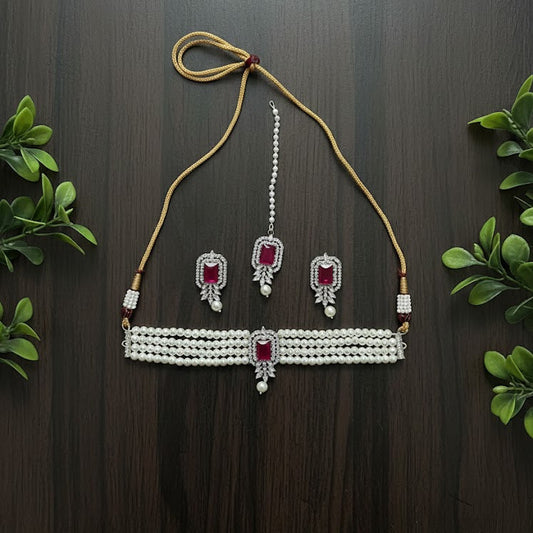 Amethyst Aura Choker Set