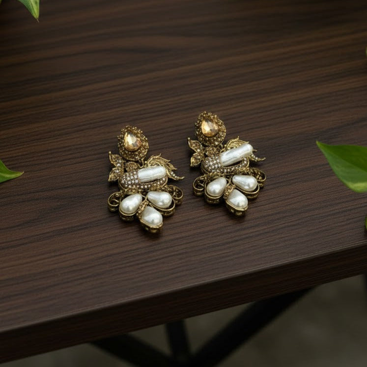 Champagne Turkish earrings