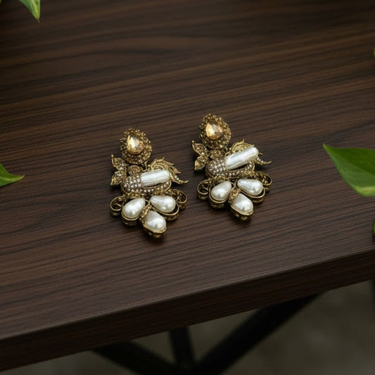 Champagne Turkish earrings