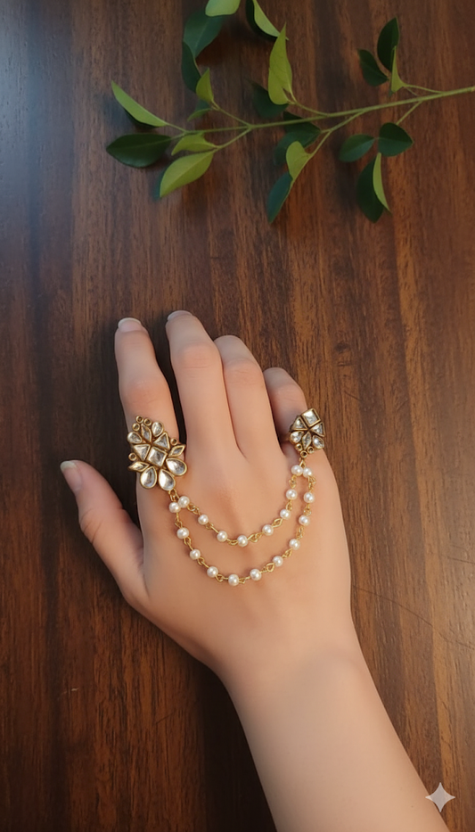 Double Ring - 2 Layer Chain (left hand)