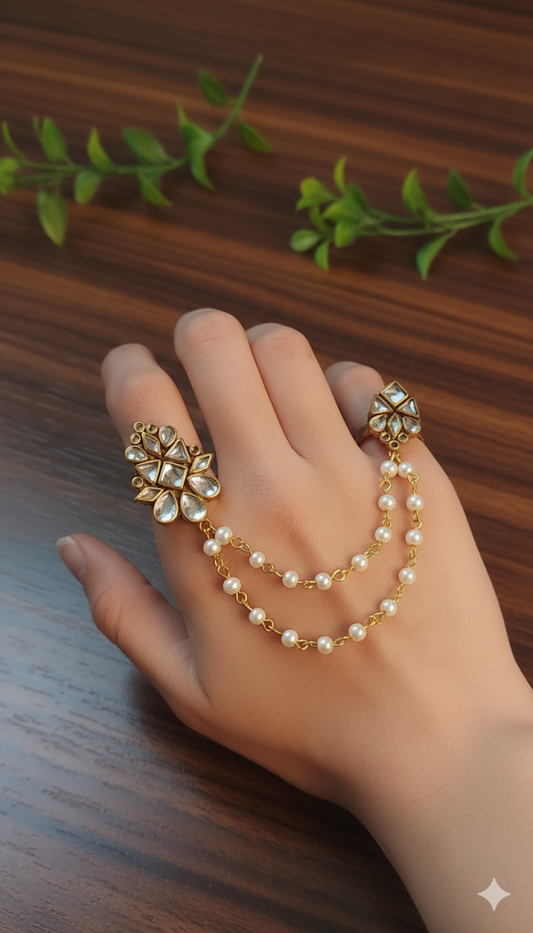 Double Ring - 2 Layer Chain (left hand)