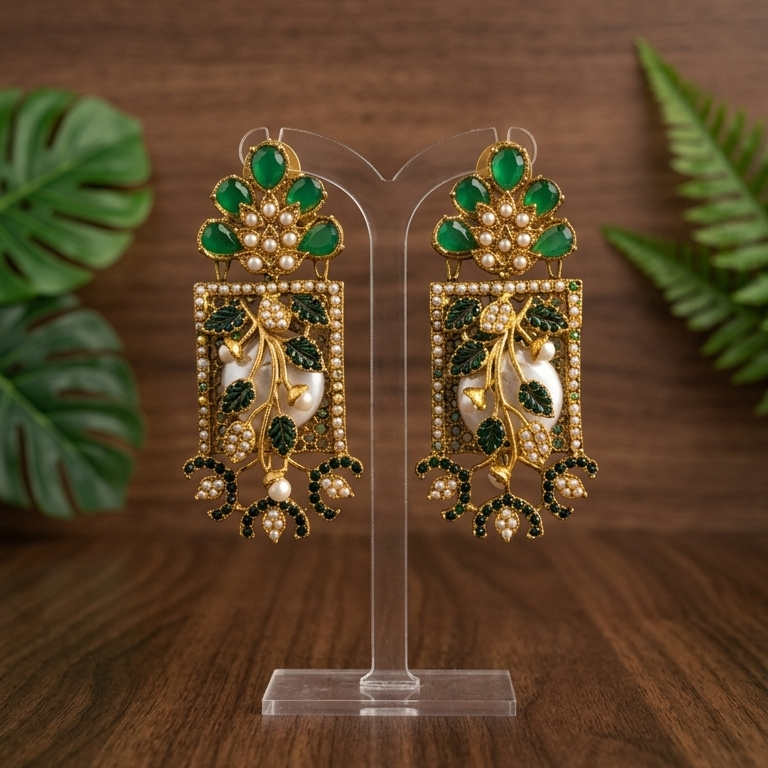 Nooré Zehra – Turkish Inspired Earrings (Green)