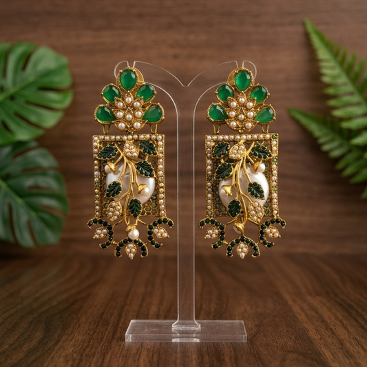 Nooré Zehra – Turkish Inspired Earrings (Green)