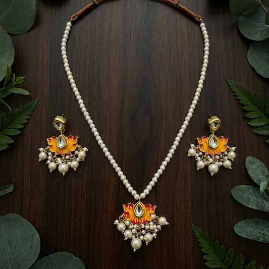 Indian Lotus Pearl Set
