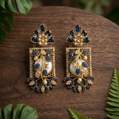 Nooré Zehra – Turkish Inspired Earrings (Blue)