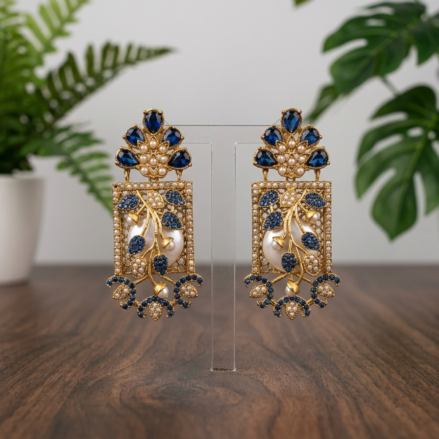 Nooré Zehra – Turkish Inspired Earrings (Blue)
