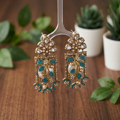 Nooré Zehra – Turkish Inspired Earrings (Ferozi)