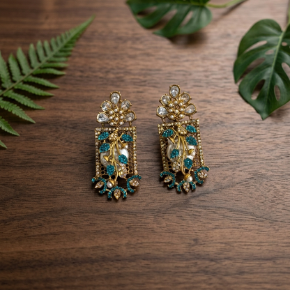 Nooré Zehra – Turkish Inspired Earrings (Ferozi)