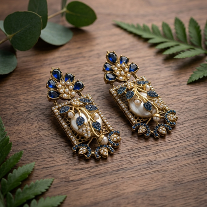 Nooré Zehra – Turkish Inspired Earrings (Blue)