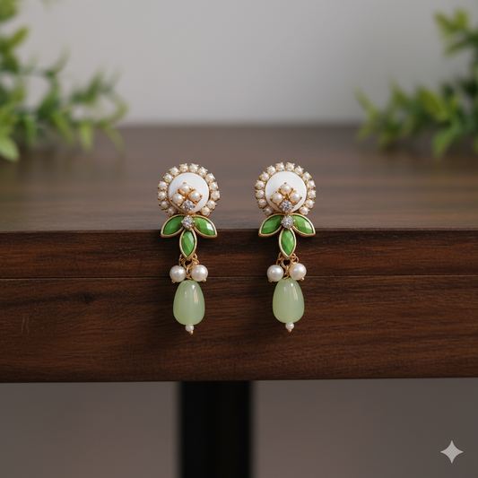 Mother of Pearl Earring - Green