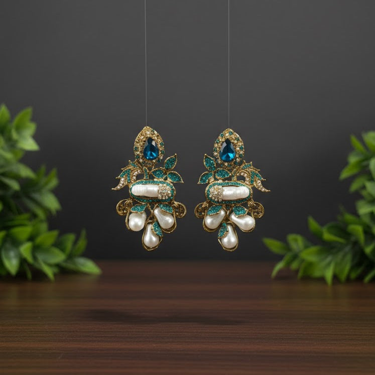 Sapphire Turkish earrings