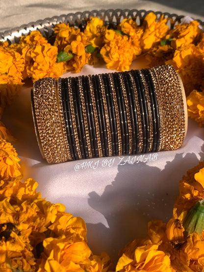 Noir Gold Luxe Bangles