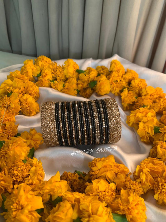 Noir Gold Luxe Bangles