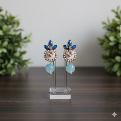 Mother of Pearl Earring - Blue