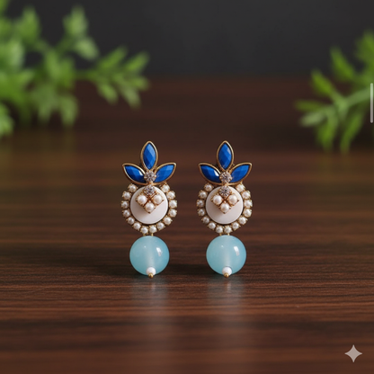 Mother of Pearl Earring - Blue