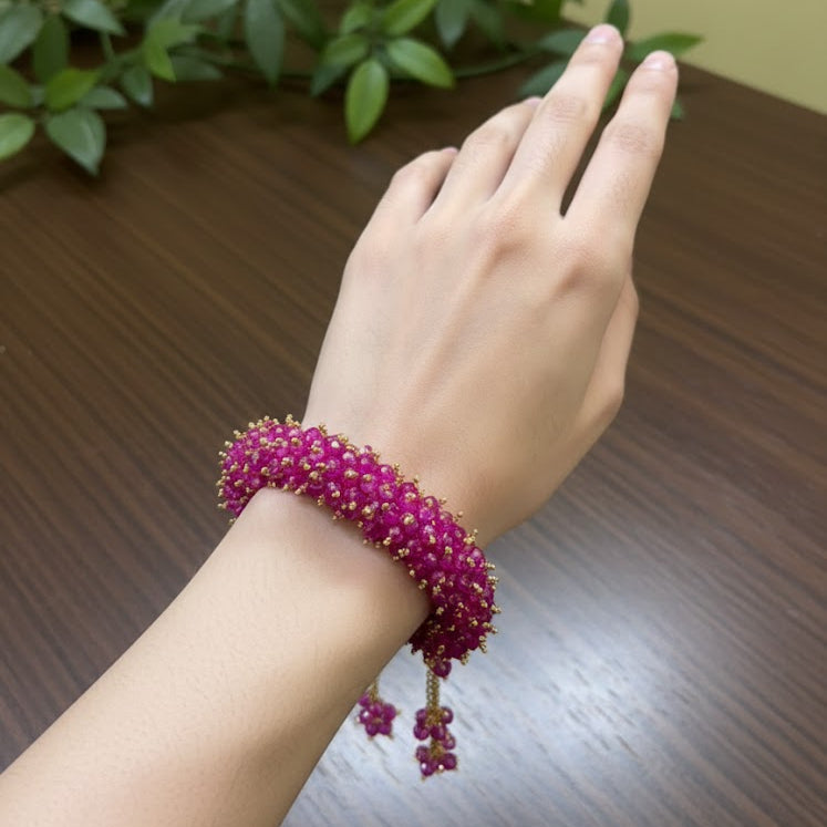 Heavy Lunara Gajra Pearl Bracelet