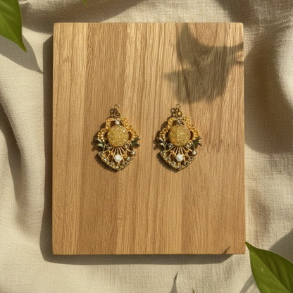 Crushed stone Earrings - 2 Colours