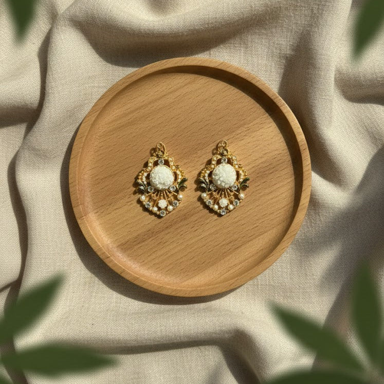 Crushed stone Earrings - 2 Colours
