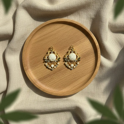 Crushed stone Earrings - 2 Colours