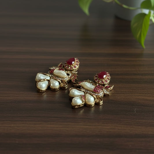Mehroon Turkish Drop Earrings