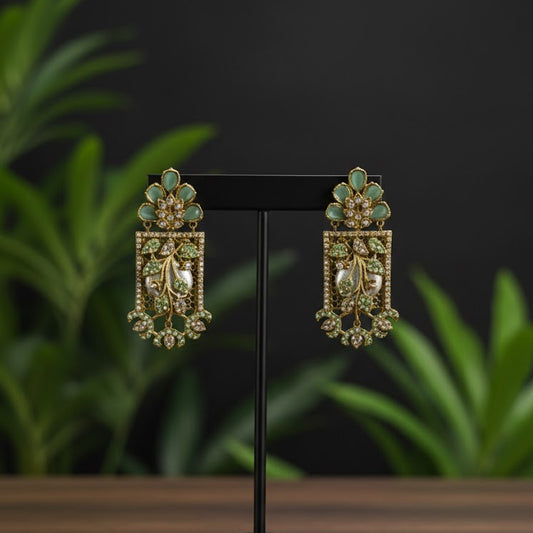 Nooré Zehra – Turkish Inspired Earrings (Lime Green)