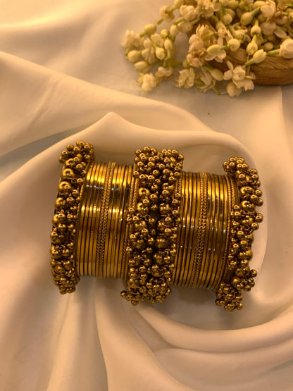 Noorani Charm Bangles - Gold