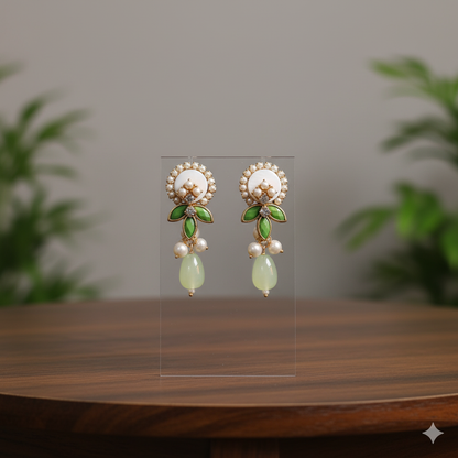 Mother of Pearl Earring - Green