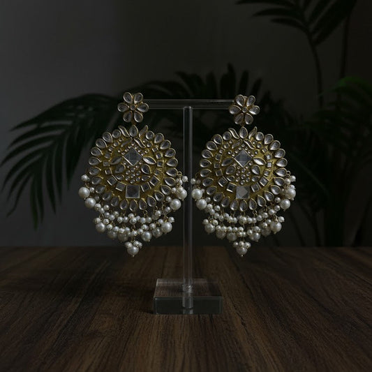 Oversize Kundan earrings