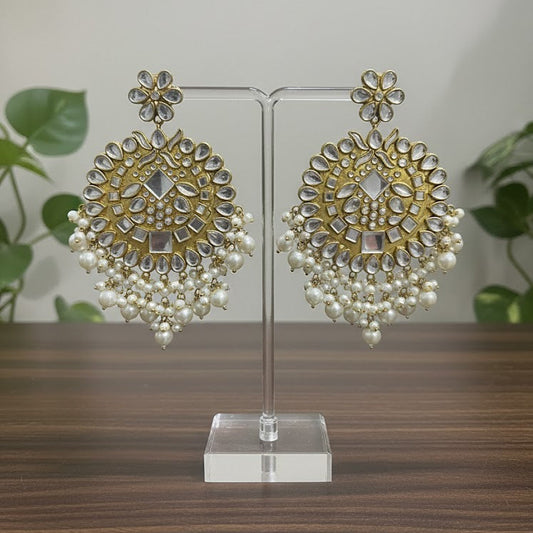 Oversize Kundan earrings