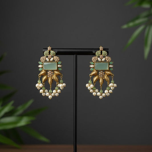 Nisa Élan Earrings - Lime Green