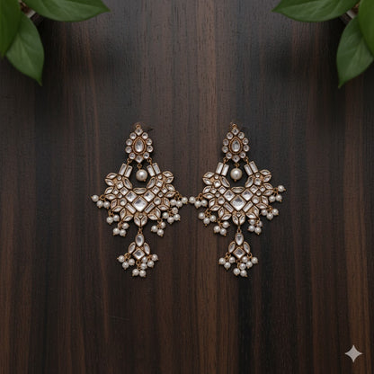 Rajwada Pearl kundan Set