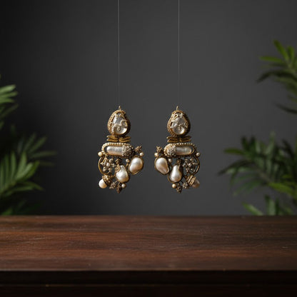 Aurielle Pearl Gold Turkish Earrings