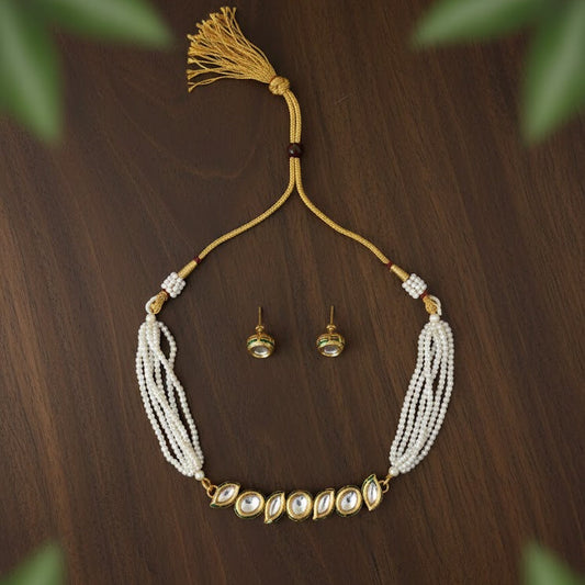 Ayzal Minimal Polki Kundan Set