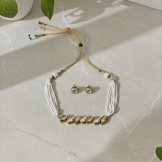 Ayzal Minimal Polki Kundan Set