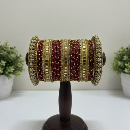 Crimson Shine Golden Karay Set