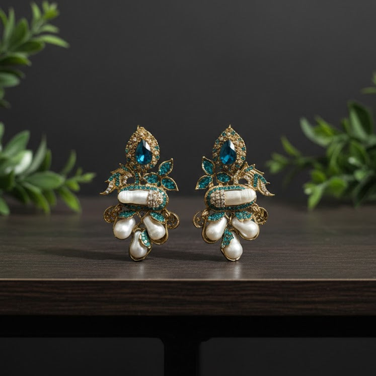 Sapphire Turkish earrings