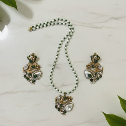 Sultan Pearl Noor Turkish Pendant & Earrings