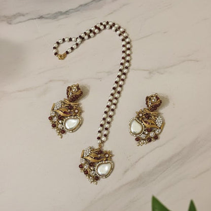 Sultan Pearl Noor Turkish Pendant & Earrings