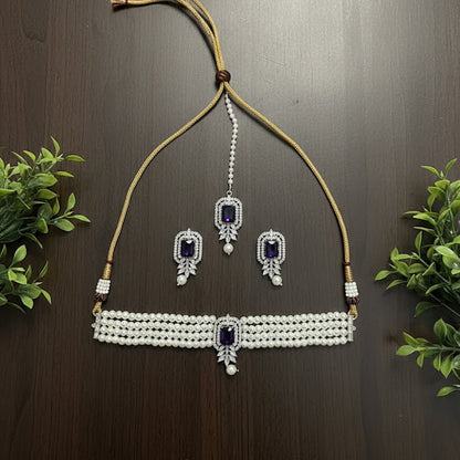 Amethyst Aura Choker Set