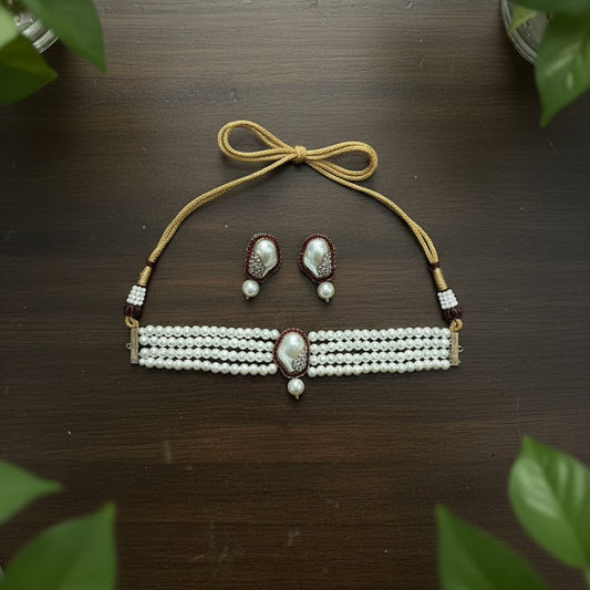 Sultan Azure Pearl – Minimal Turkish Choker