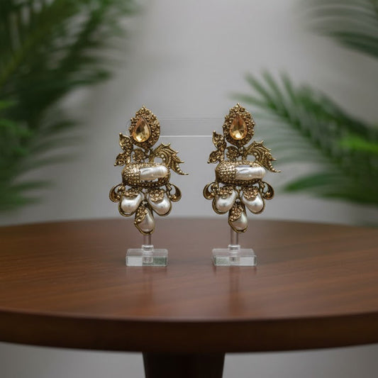 Champagne Turkish earrings